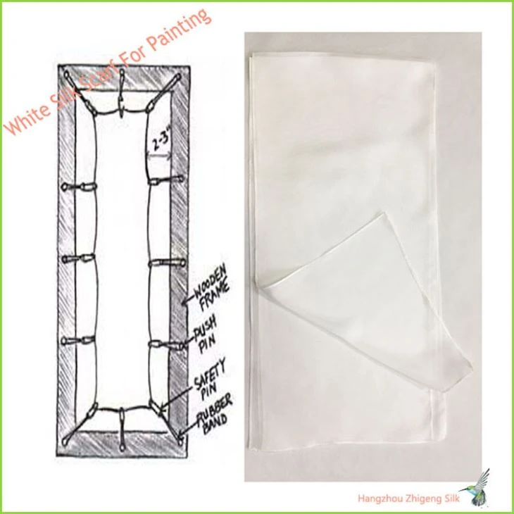 Habotai de seda blanca para pintar