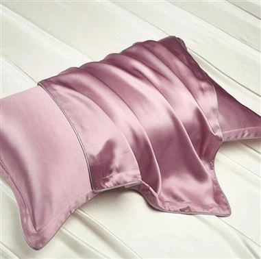 Funda de almohada de seda de color liso de 22 mm ecológica