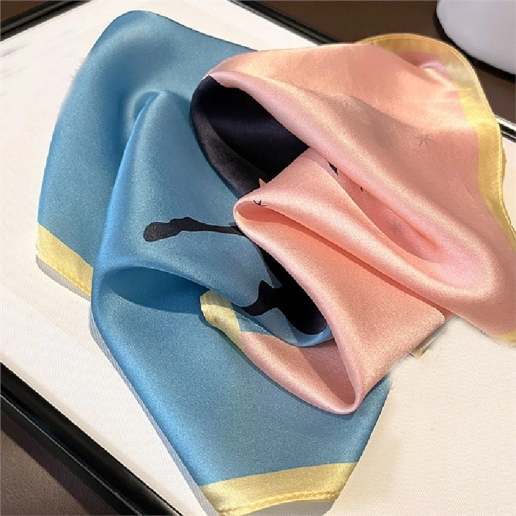 New Temperament Square Neckerchief Female Fashion Noble 100% Mulberry Silk Scarf