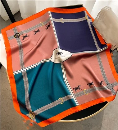 Bufanda de seda en rollo de mano con estampado doble de sarga de seda de 14 mm